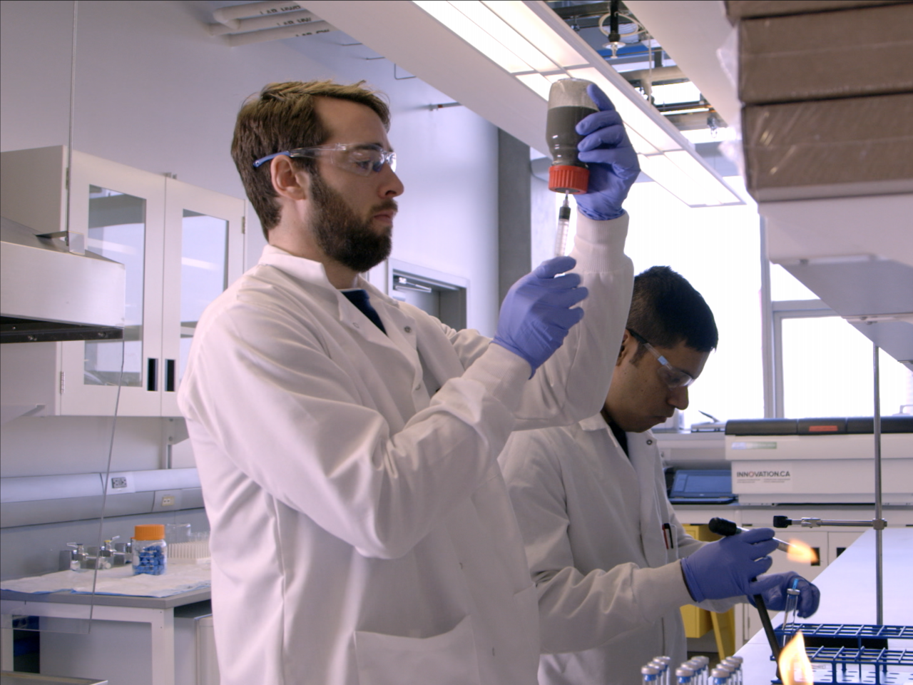 People working in lab.